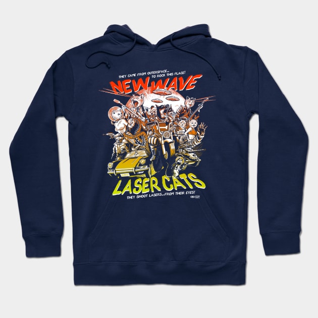 New Wave Laser Cats Hoodie by GiMETZCO!